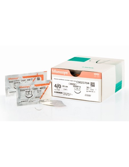 Monosyn - fir sutura resorbabil, transparent, 5/0 USP, 70 cm, DS12