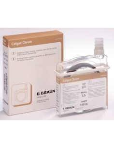 Catgut Chromic - fir sutura resorbabil, exclusiv uz veterinar, maro, 2/0 USP, 100 m