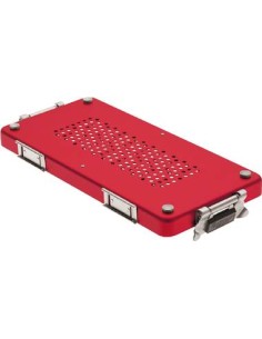 apac container mini, cu suport pentru filtru, culoare rosie, dimensiune 305 x 140 x 25mm