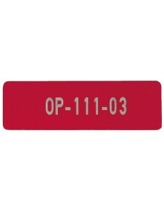 Placuta de identificare container sterilizare, din aluminiu, culoare rosie