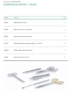 Set instrumentar AESCULAP pentru castrare feline 2