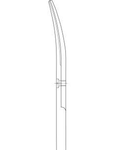Foarfeca disectie Metzenbaum, insertii tungsten, curba, serata 2